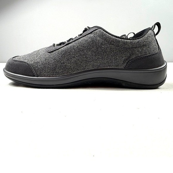 Orthofeet 711 Womens 12 B Charcoal Grey Wool Like Walking Sneakers Comfort Shoes - Picture 4 of 7
